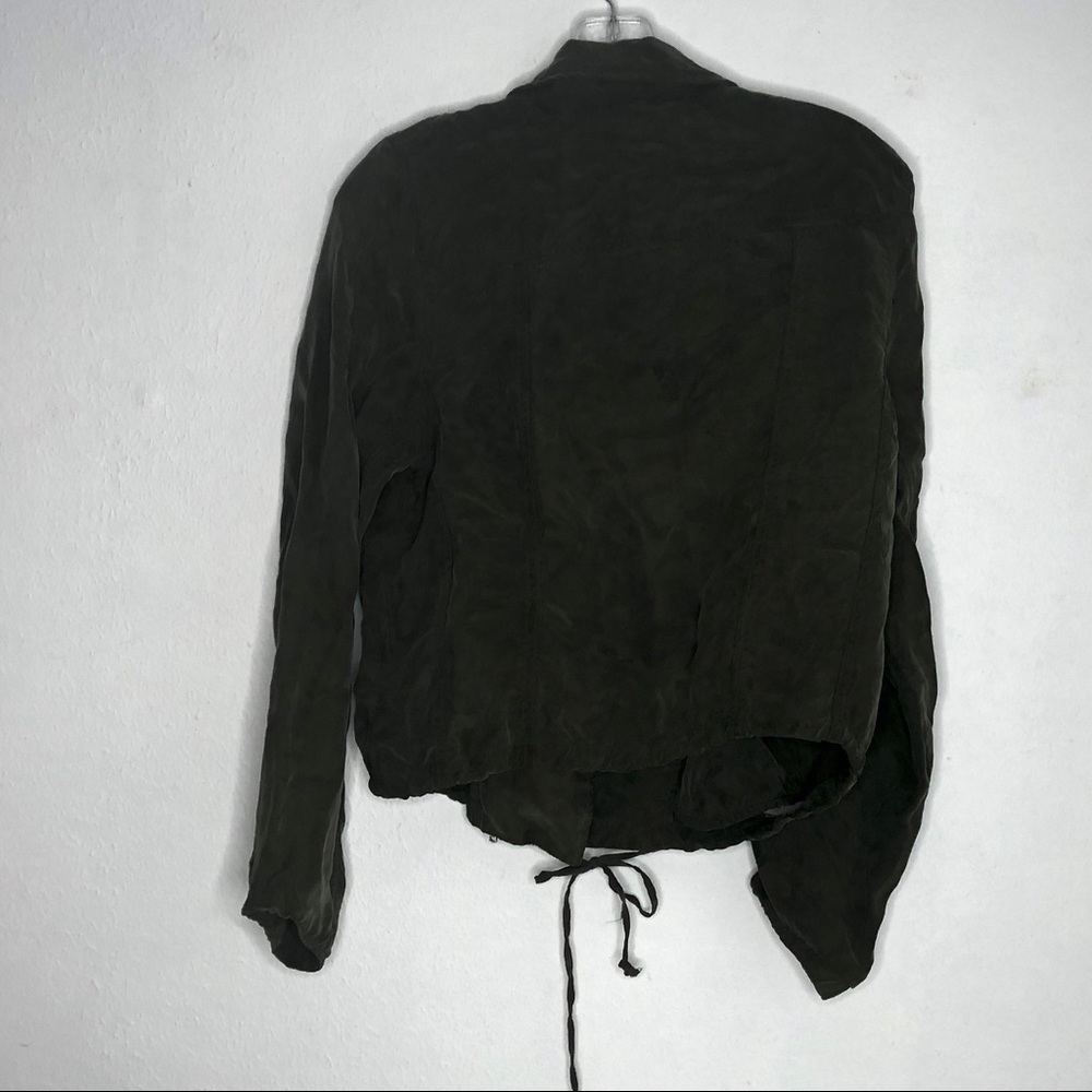 BlankNYC Double Zipper Green Moto Jacket S - Picture 2 of 8